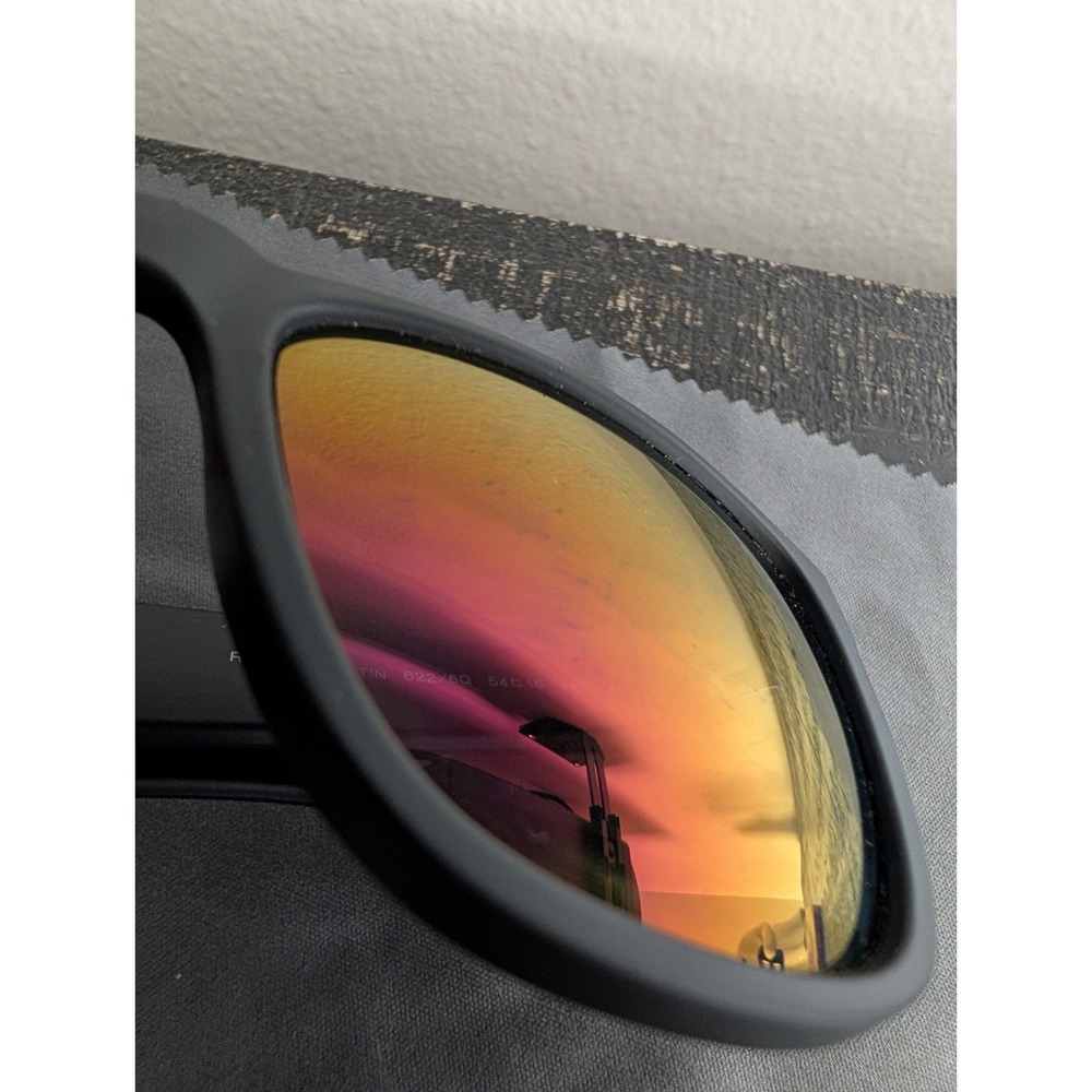 Ray-Ban RB4165 Justin Sunglasses Mens 54-16-145 Orange Mirrored Square 622/6Q - Picture 11 of 12